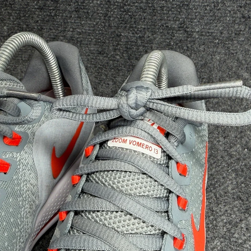 Nike Air Zoom‎ Vomero 13 Running Shoes Women's 8.5 Grey Orange Athletic Training